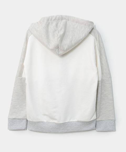 Buzo con chompa para niño en perchado color beige jasped