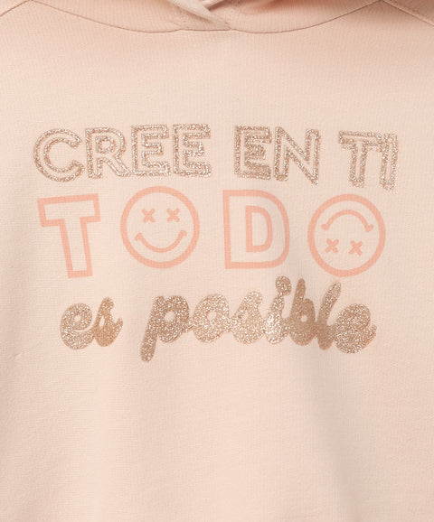 Buzo Con Chompa Para Niña En Burda Color Rosado Claro