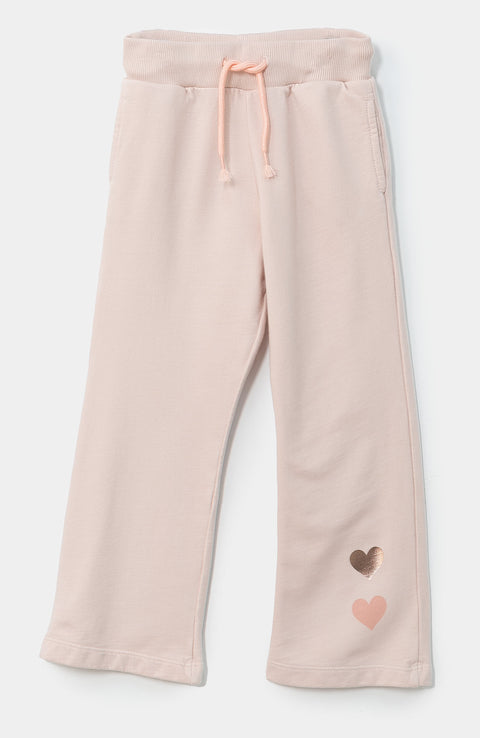 Pantalón deportivo para bebé niña en burda color rosado