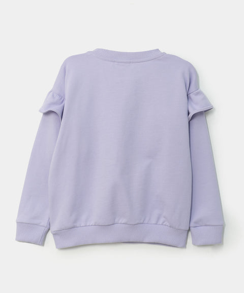 Buzo para bebé niña en perchado color lila con boleros