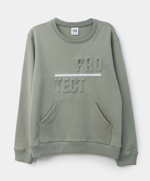 Buzo para niño en burda color verde