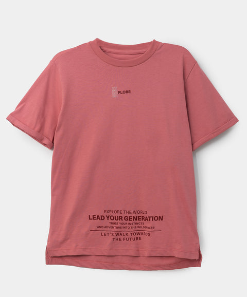 Camiseta para niño en tela suave color rosado