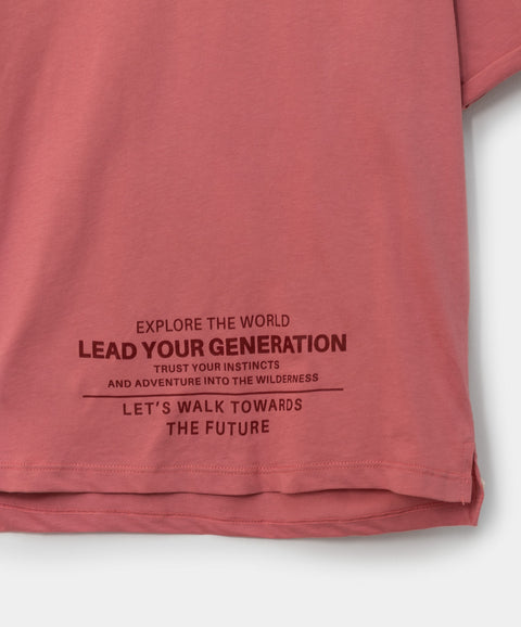 Camiseta para niño en tela suave color rosado