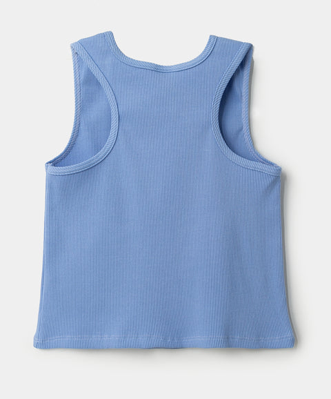 Camiseta manga sisa para niña en rib color lila
