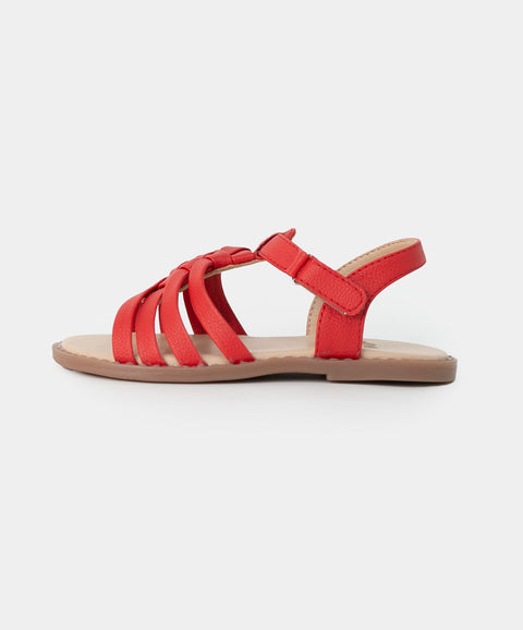 Sandalias para bebé niña en material sintético color fresa