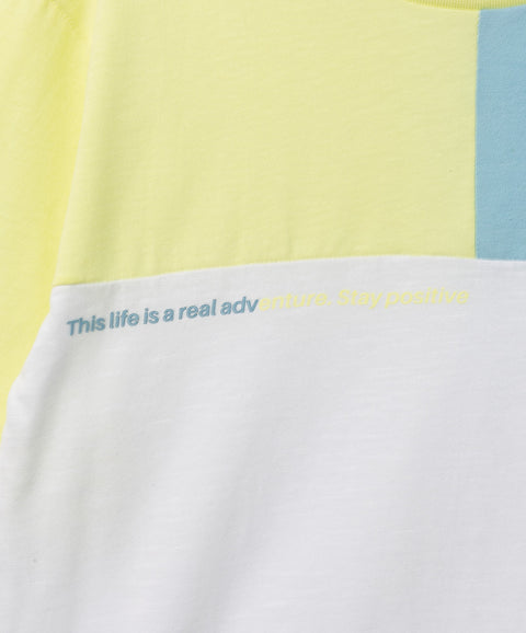 Camiseta para niño en tela suave color crudo