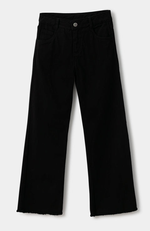 Pantalón para niña stretch color negro