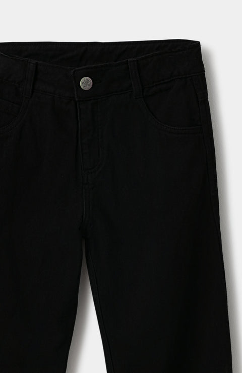 Pantalón para niña stretch color negro