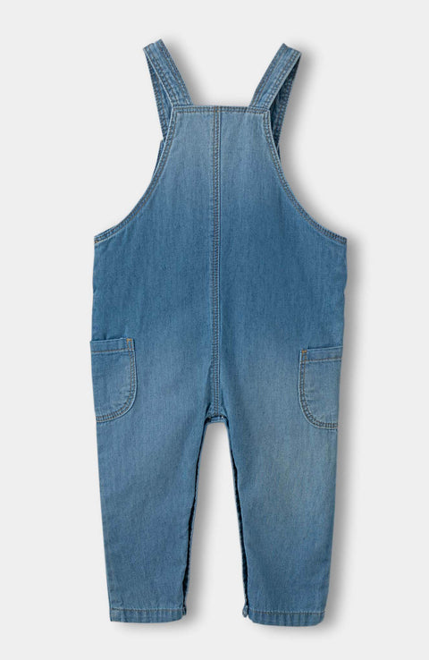 Overol para recién nacida en denim color índigo
