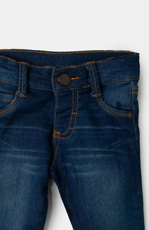 Jean para bebé niño en burda color índigo medio
