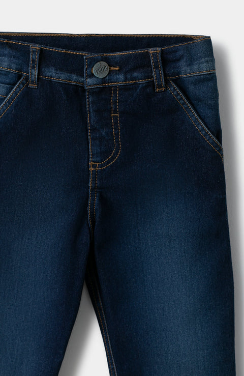 Jean para bebé niño en denim color índigo oscuro