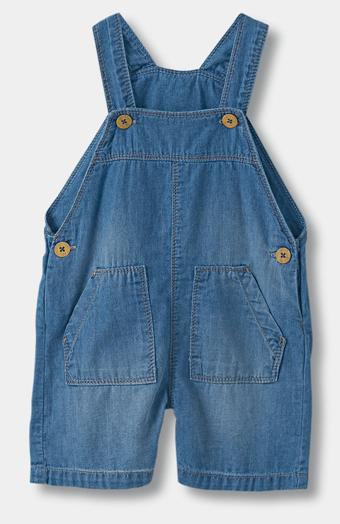 Overol para recién nacido en denim color índigo