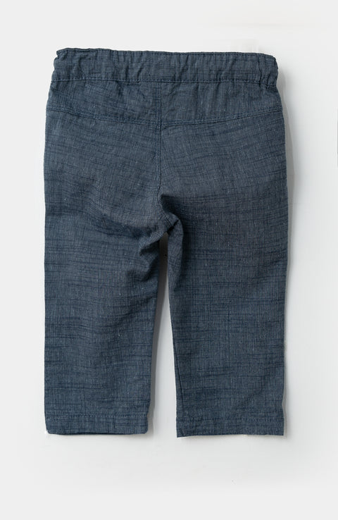 Pantalón para recién nacido en mamoncillo color azul cros
