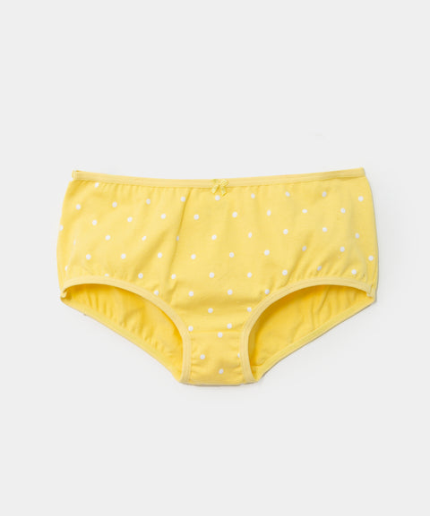Paquete de panties x 3 para niña en algodón color amarillo