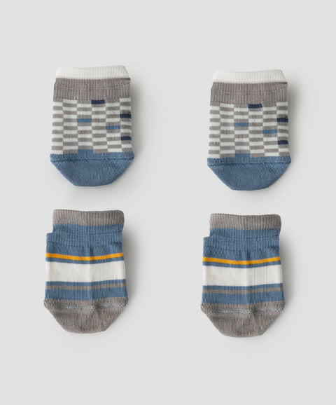 Medias x 2 para bebé niño en algodón color gris