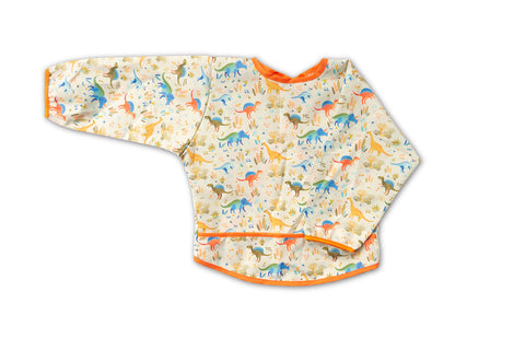 Babero para bebé niño color verde con estampado de dinosaurios
