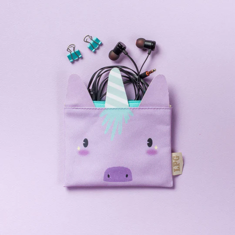 Monedero para niña con estampado de unicornio