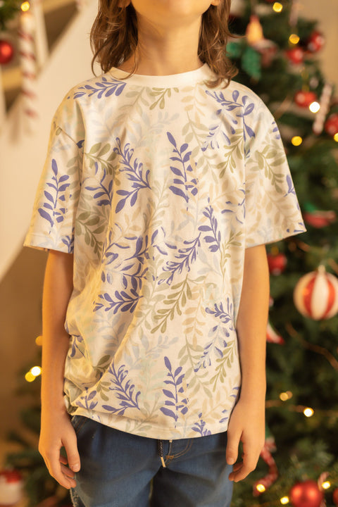 Camiseta para niño en tela suave color verde claro