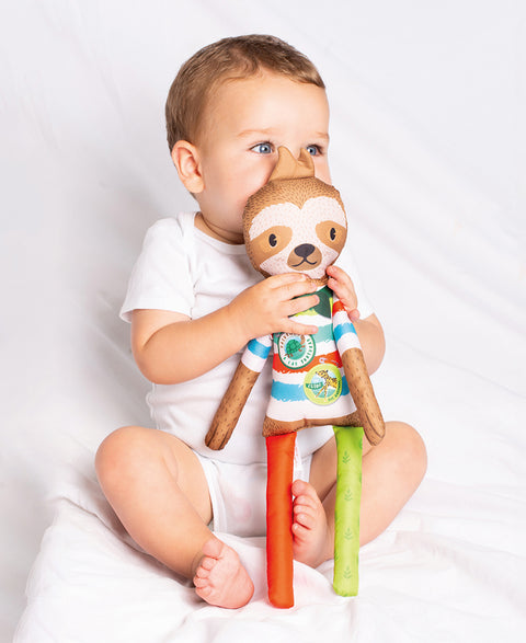 Peluche de oso perezoso en tela suave multicolor