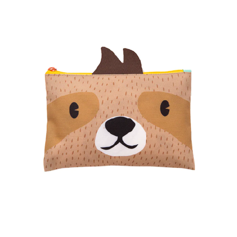 Cartuchera para niño multicolor con estampado de oso perezoso