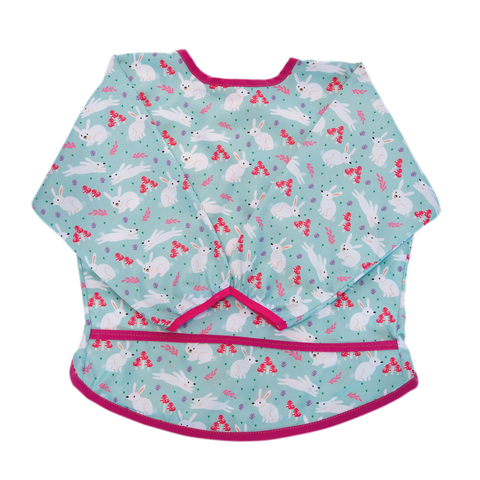 Babero para niña con estampado de conejos
