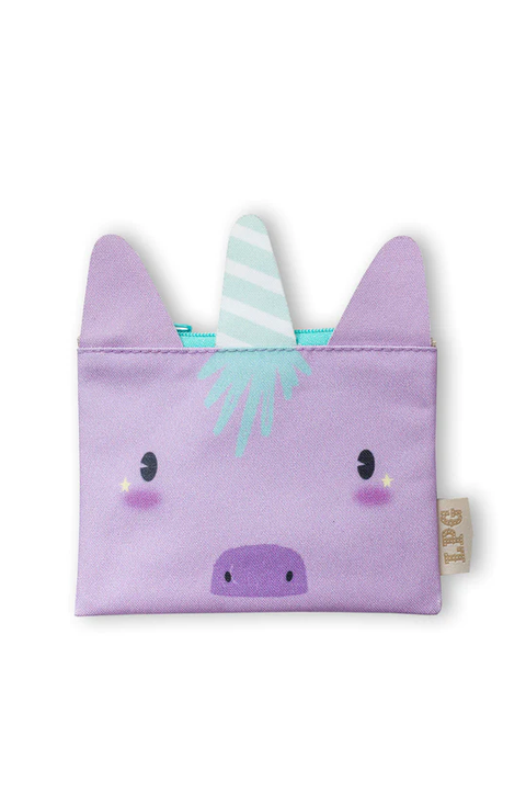 Monedero para niña con estampado de unicornio